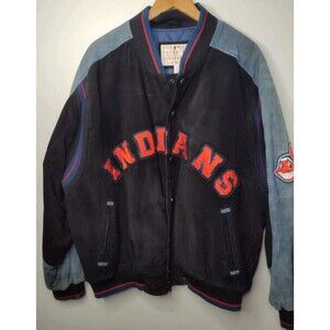 Cleveland Indians Suede Leather Jacket General Merchandise XL Mens